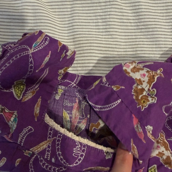 Purple Kids Shirt with Pattern - Picture 2 of 3